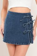 Street Tie Denim Skort