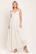 AZURE REVERIE WOVEN MAXI DRESS