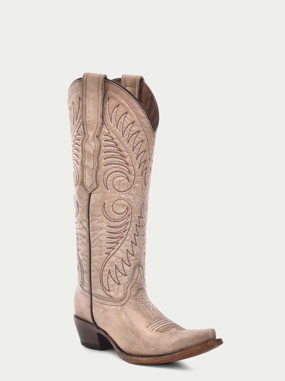 WOMEN'S EMBROIDERY SAND SNIP TOE COWBOY BOOT