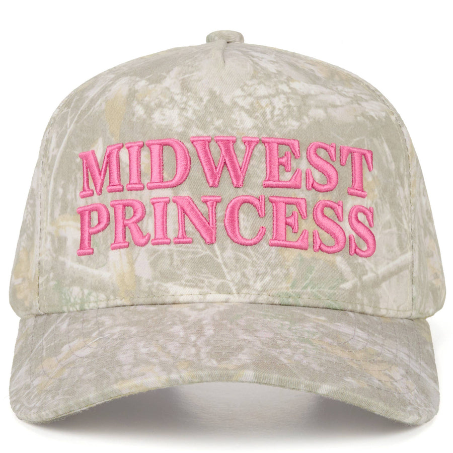 C.C MIDWEST PRINCESS Letter Embroidered Camo Trucker Hat