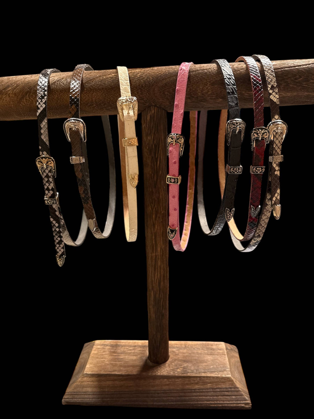 Faux Leather Buckle Belt