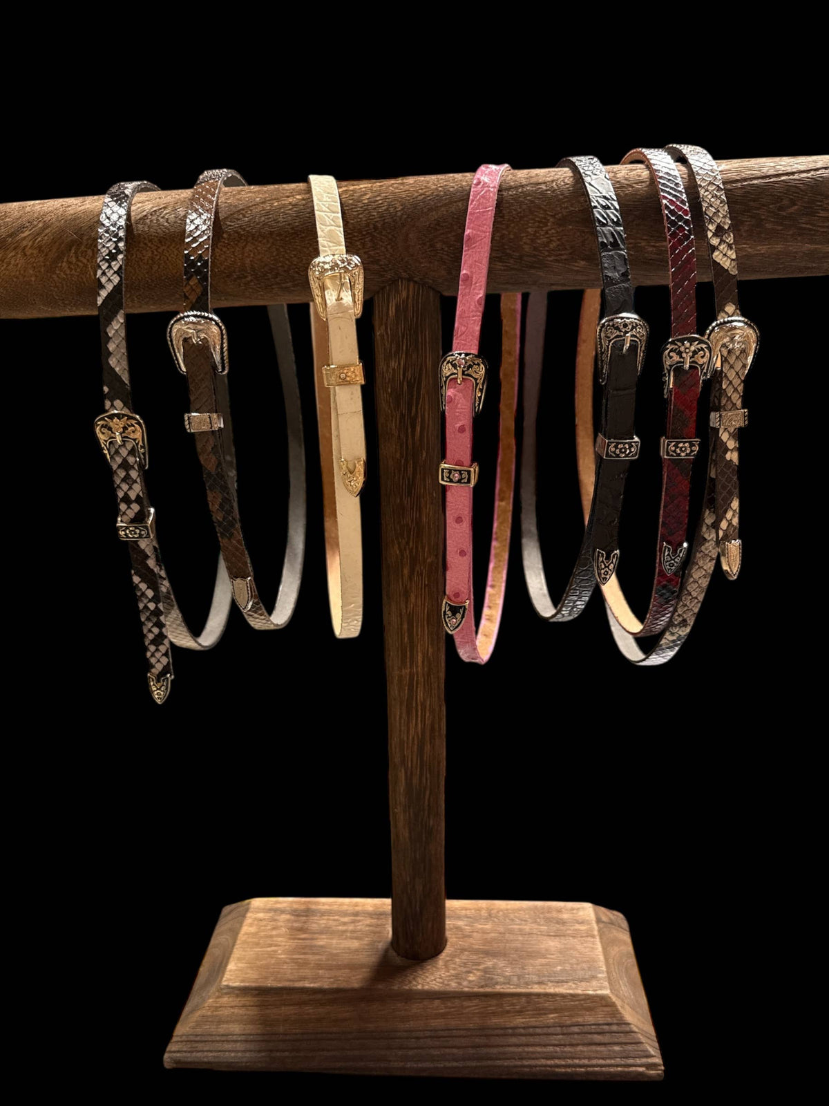 Faux Leather Buckle Belt