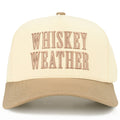 C.C WHISKEY WEATHER Embroidered Letter Two Tone Trucker Hat