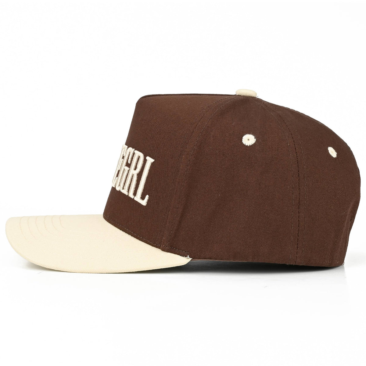 C.C COFFEEGRL Letter Embroidered on Two Tone Trucker Hat