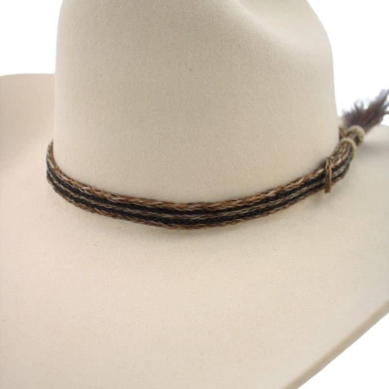 Genuine Horsehair 5 Strand Braided Hat Band with Single Tassel - Pacesetter