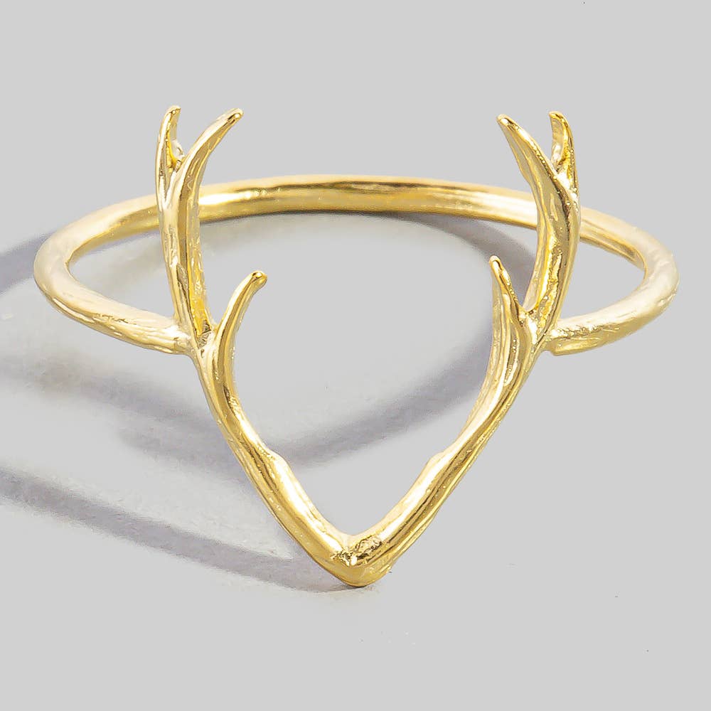 Antler Crown Statement Band Ring