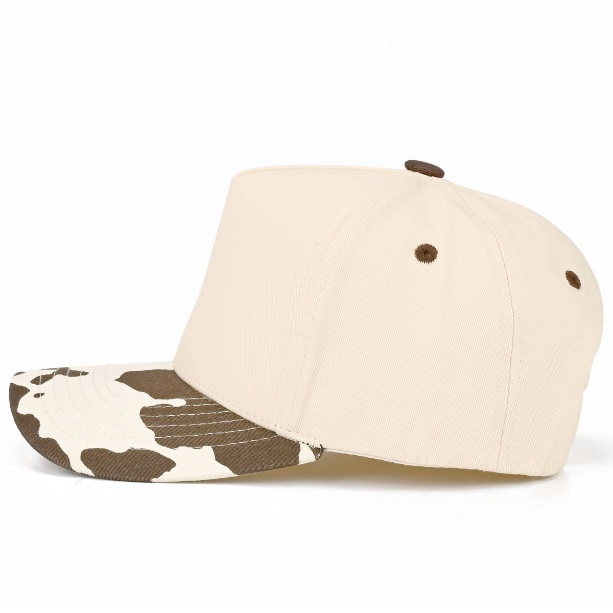 C.C Cow Pattern Print on Bill Plain Trucker Hat