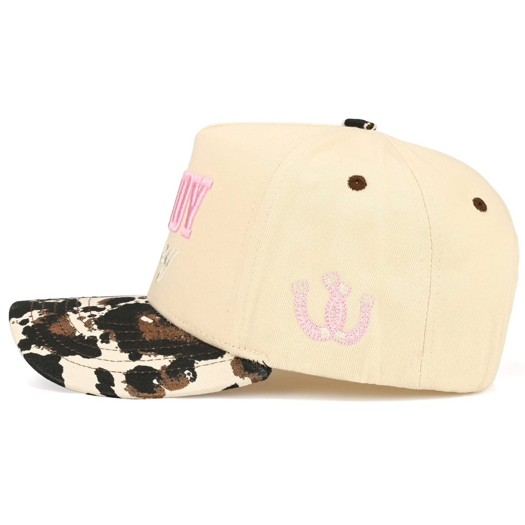 C.C HOWDY HONEY Letter Embroidered on Two Tone Trucker Hat