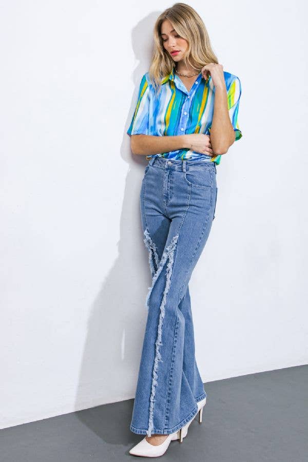 washed denim pant