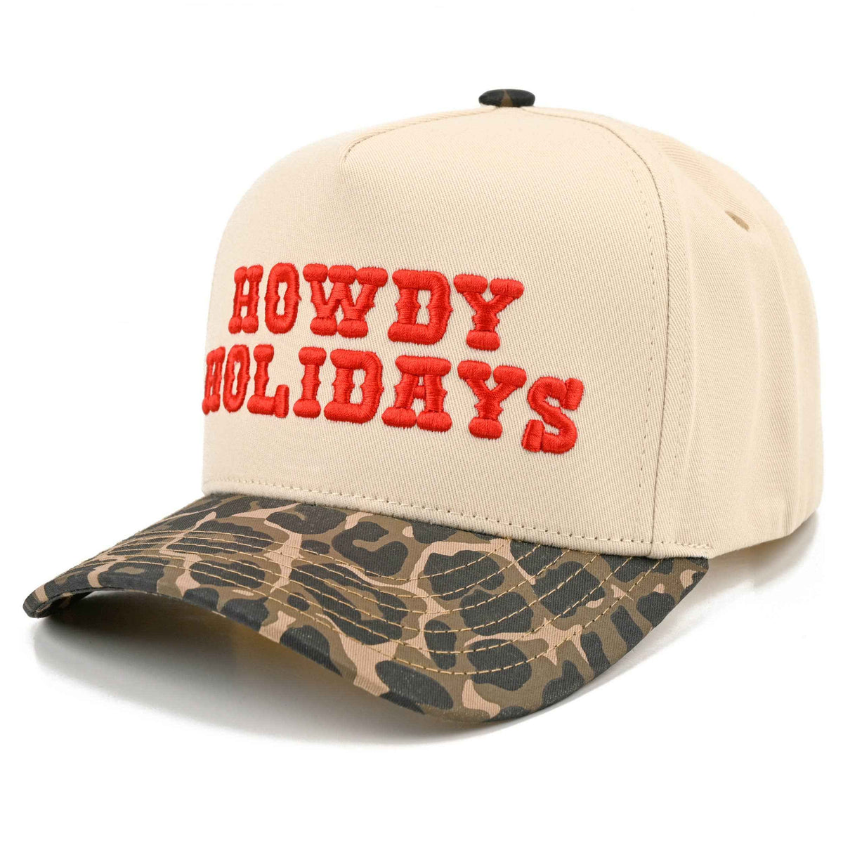 C.C HOWDY HOLIDAYS Letter Embroidered Trucker Cap