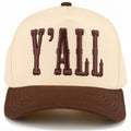C.C Y'ALL Letter Embroidered Two Tone Trucker Hat