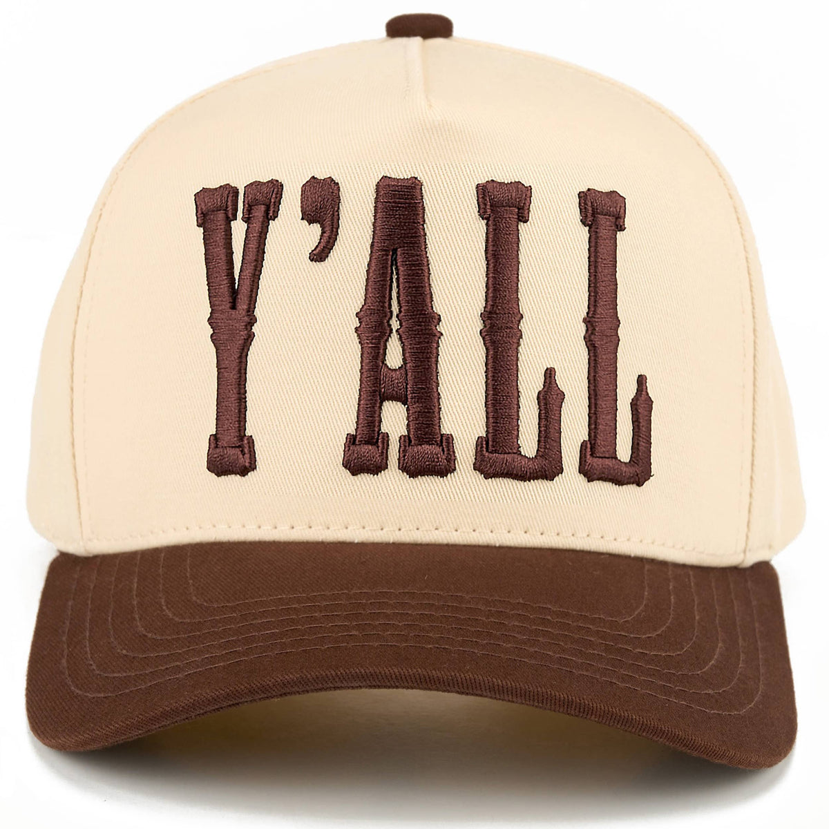 C.C Y'ALL Letter Embroidered Two Tone Trucker Hat
