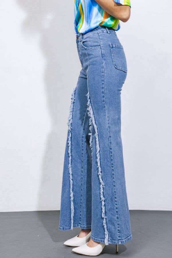washed denim pant