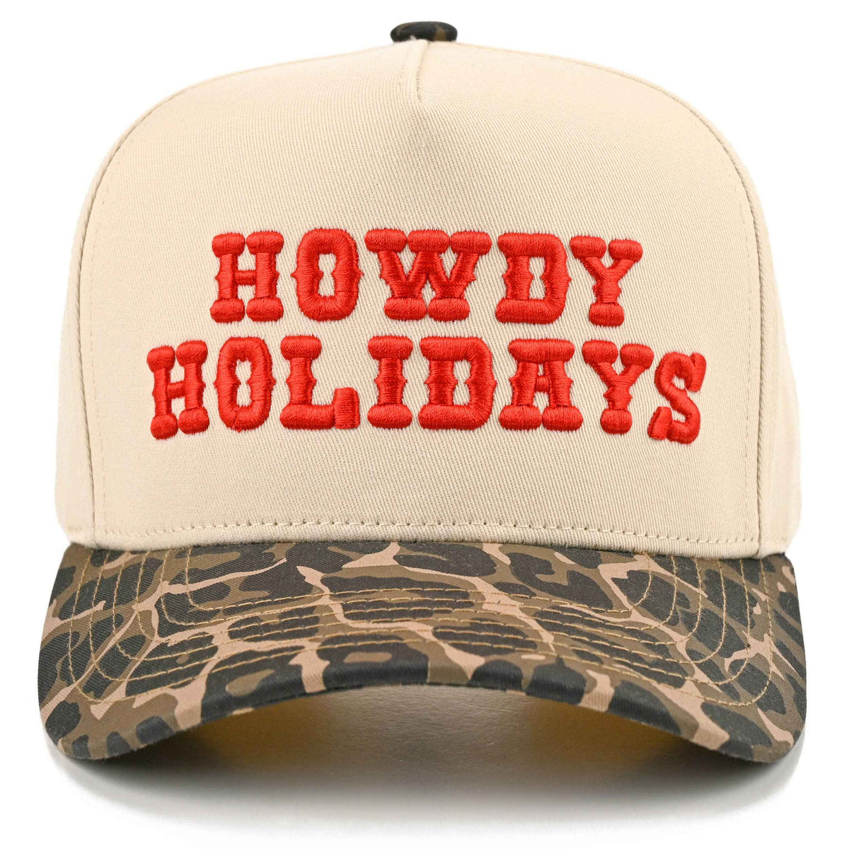 C.C HOWDY HOLIDAYS Letter Embroidered Trucker Cap