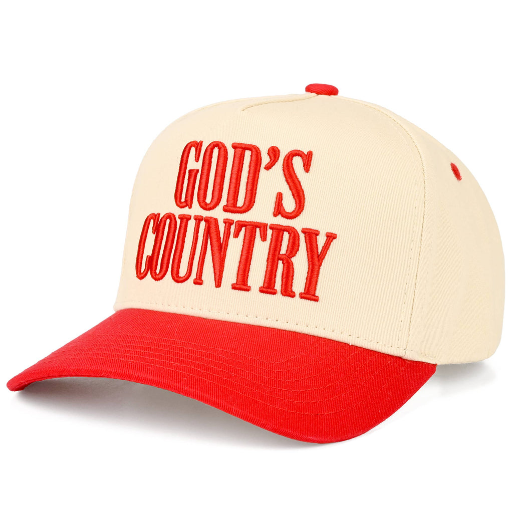 C.C GOD'S COUNTRY Letter on Two Tone Trucker Hat
