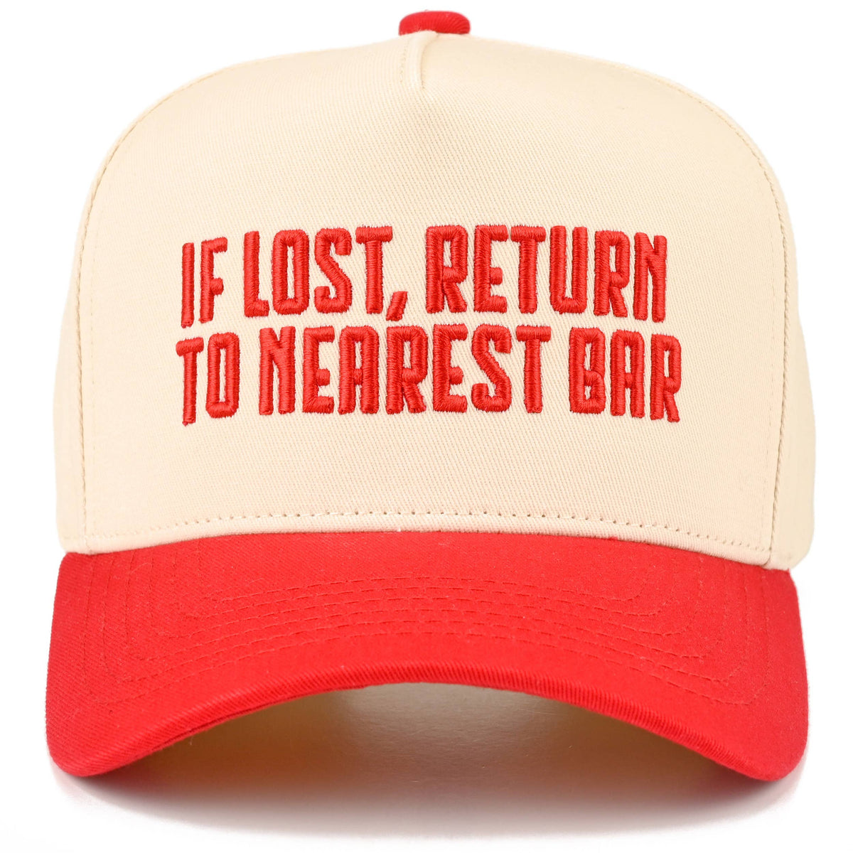 C.C IF LOST, RETURN TO NEAREST BAR Letter Trucker Hat