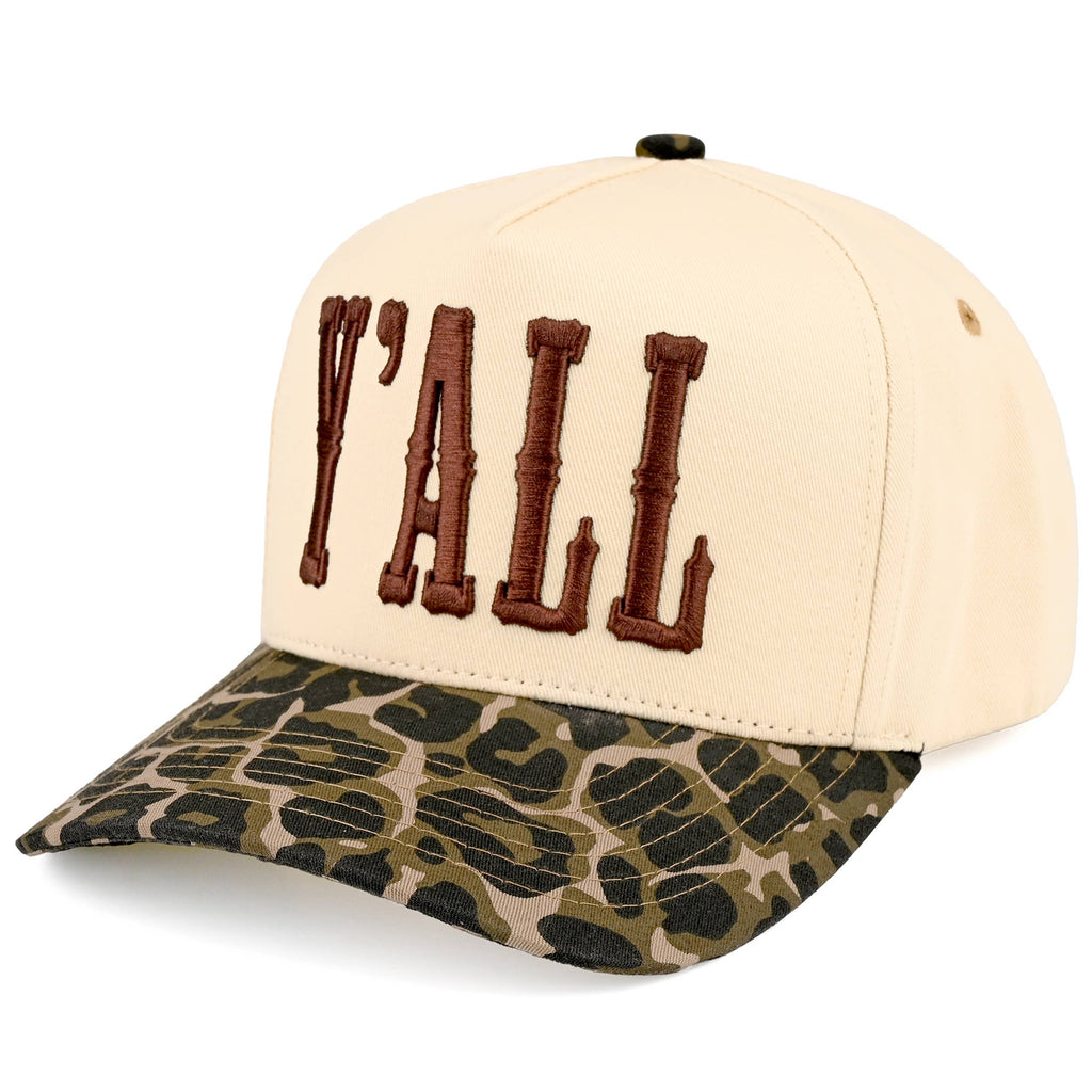 C.C Y'ALL Letter Embroidered Two Tone Trucker Hat