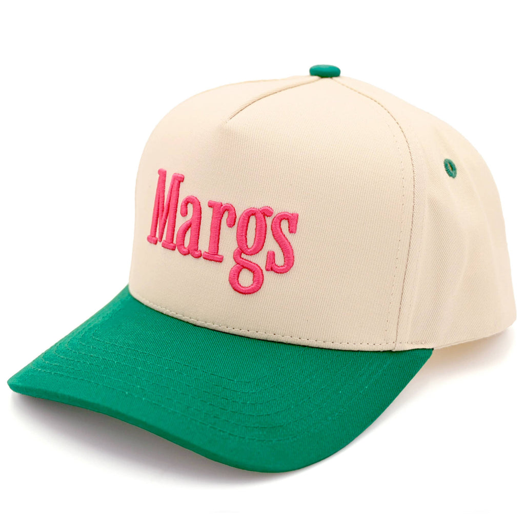 C.C MARGS Lettering Two Tone Trucker Baseball Snap Back Cap