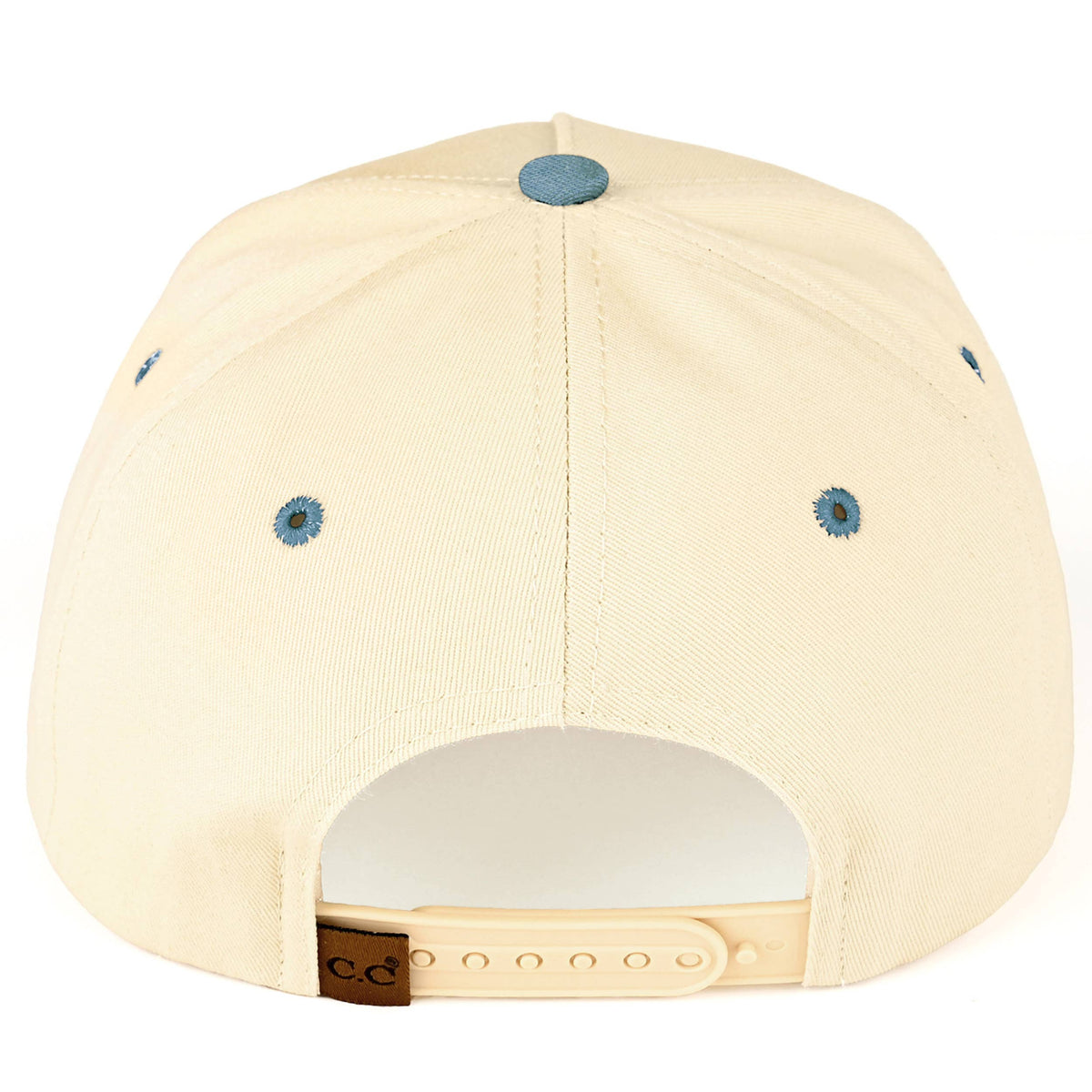 C.C BLESSED Letter Embroidered Two Tone Trucker Cap