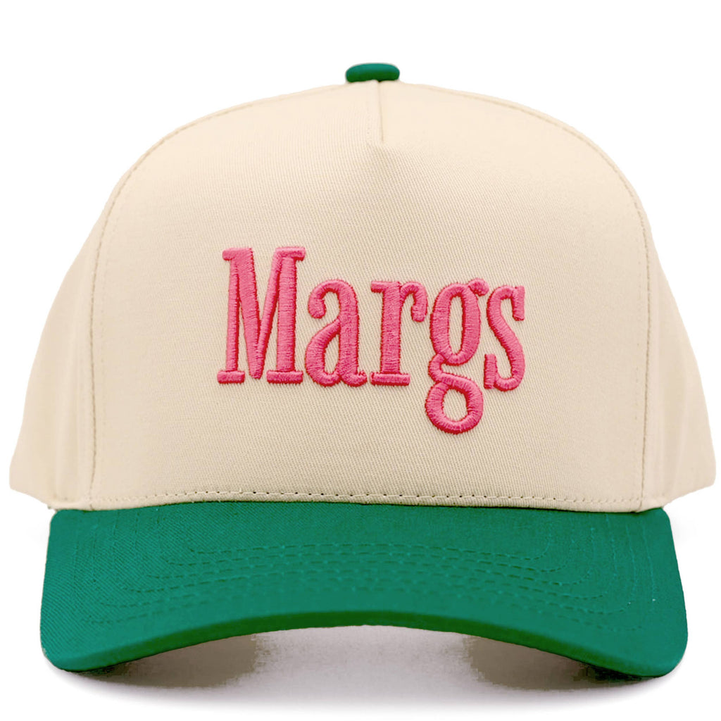 C.C MARGS Lettering Two Tone Trucker Baseball Snap Back Cap