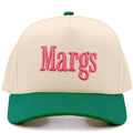 C.C MARGS Lettering Two Tone Trucker Baseball Snap Back Cap