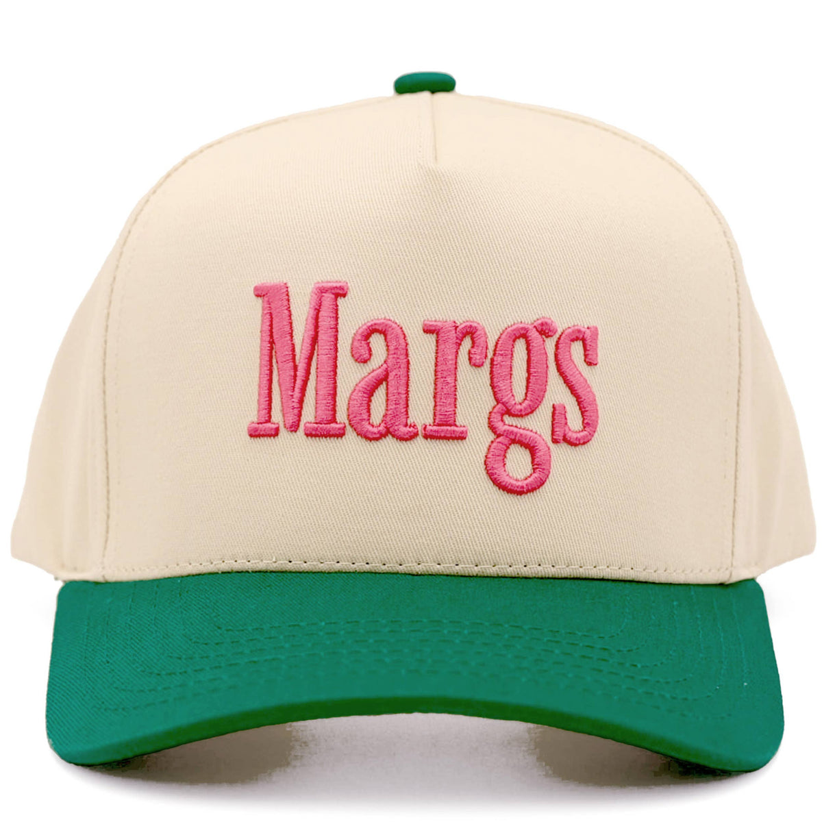C.C MARGS Lettering Two Tone Trucker Baseball Snap Back Cap