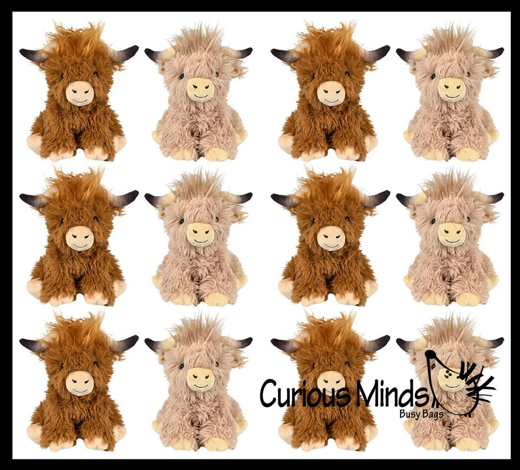 Plush Highland Cow - Heirloom Soft Hairy Cow Stuffed Animal - Cute Adorable Farm