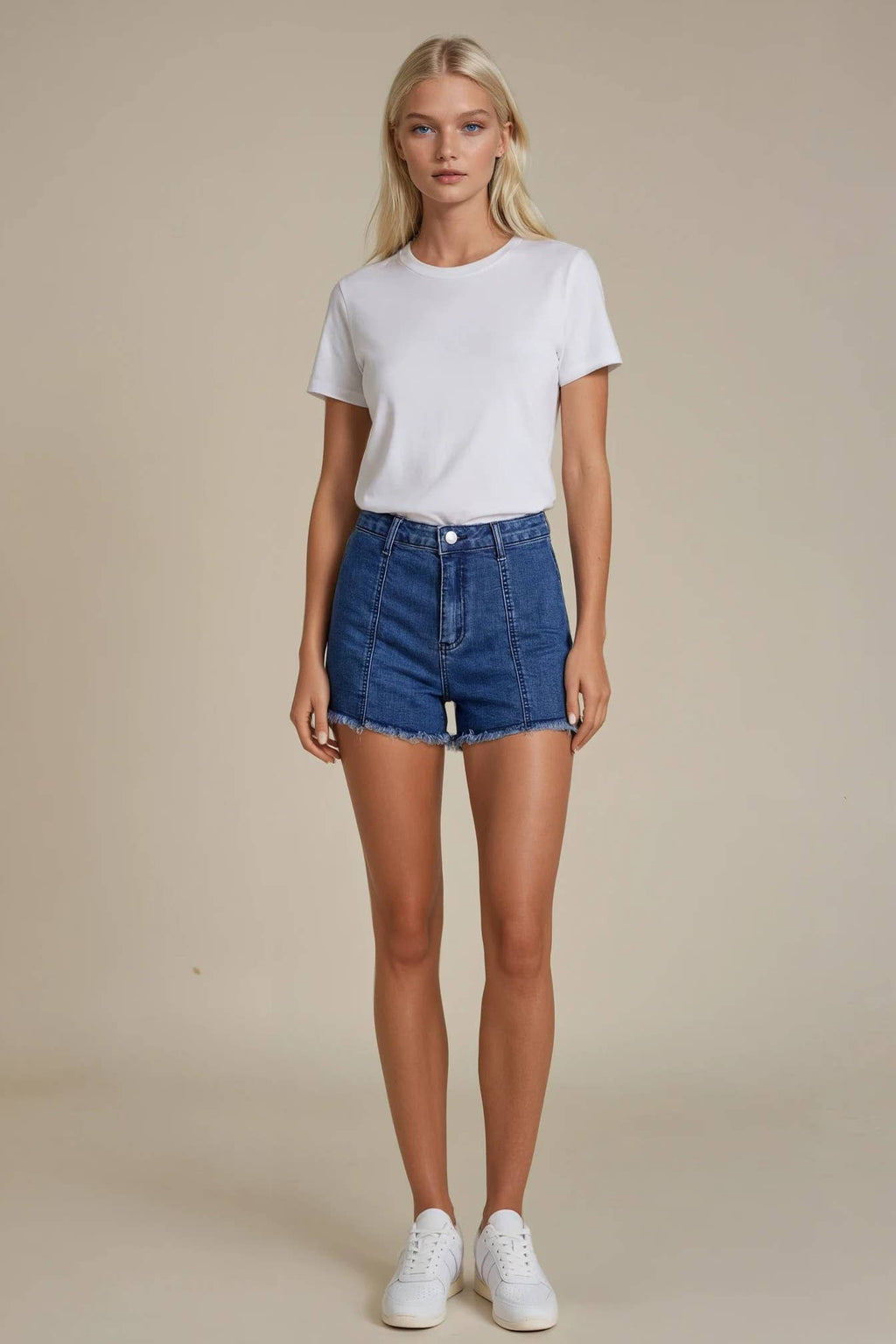 Star Patch Denim Shorts