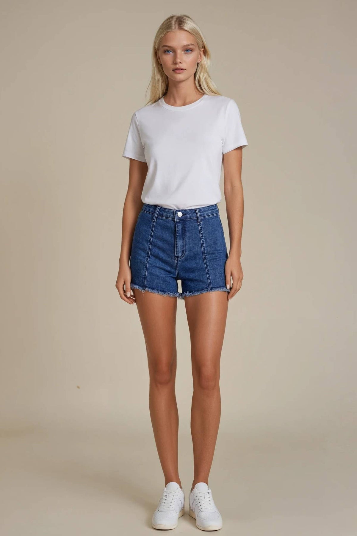 Star Patch Denim Shorts