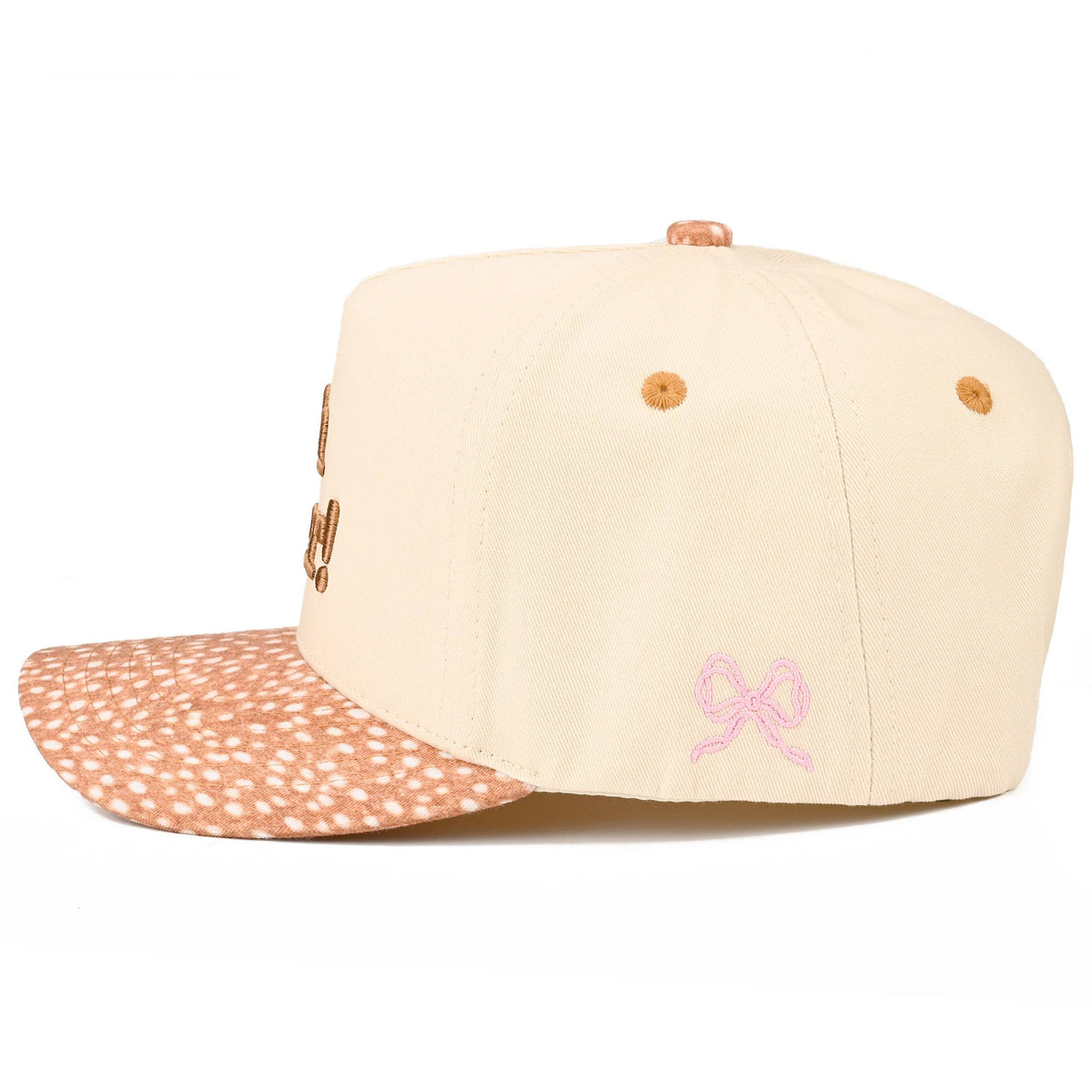 C.C OH DEER Letter Embroidered Two Tone Trucker Hat