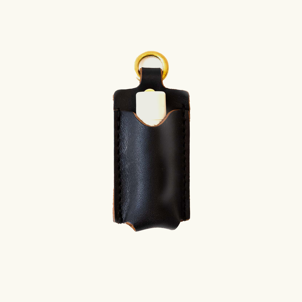 Full-Grain Leather Lip Balm Holder