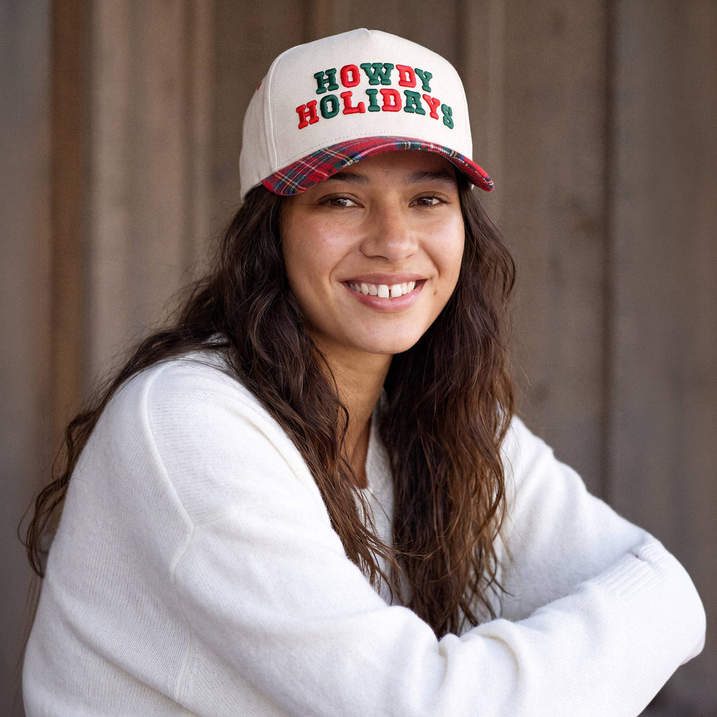 C.C HOWDY HOLIDAYS Letter Embroidered Trucker Cap