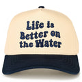 C.C LIFE IS BETTER ON THE WATER Letter Two Tone Trucker Hat