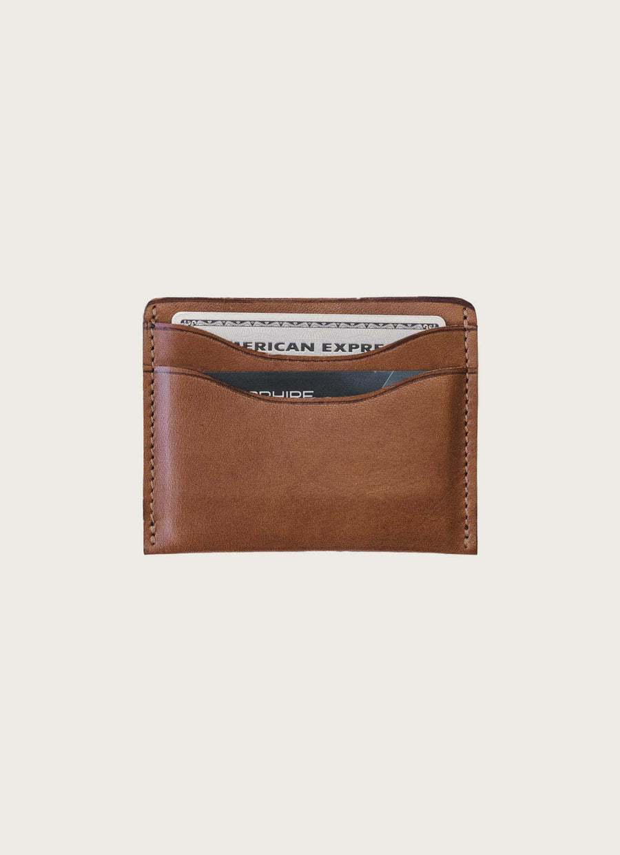 Full-Grain Leather Card Wallet – Slim Minimalist