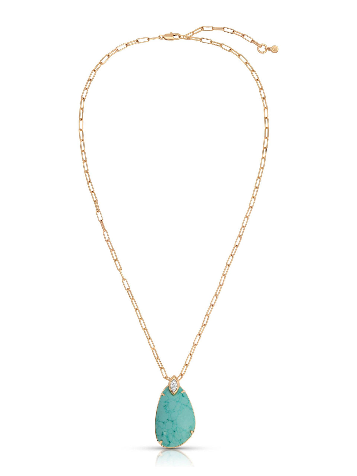 Turquoise Necklace with 18k Gold Plating
