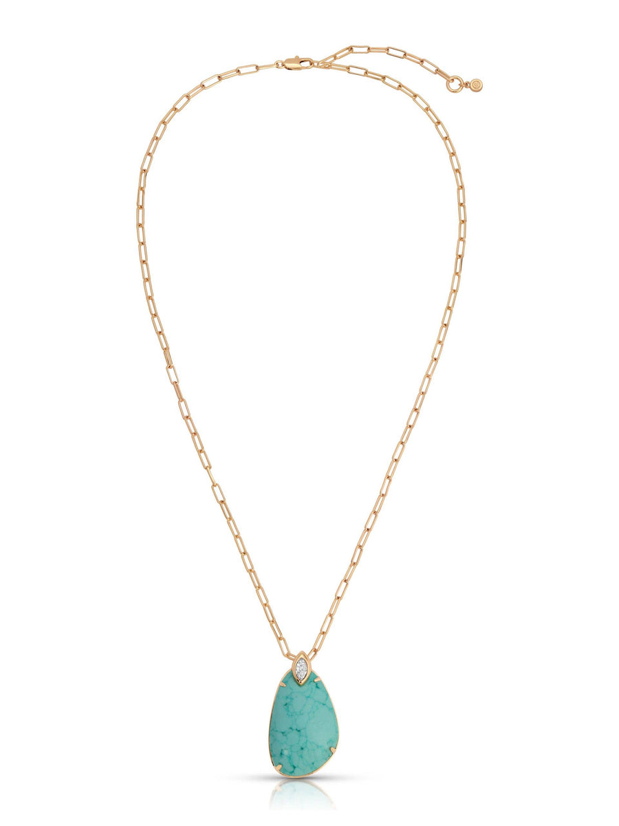 Turquoise Necklace with 18k Gold Plating