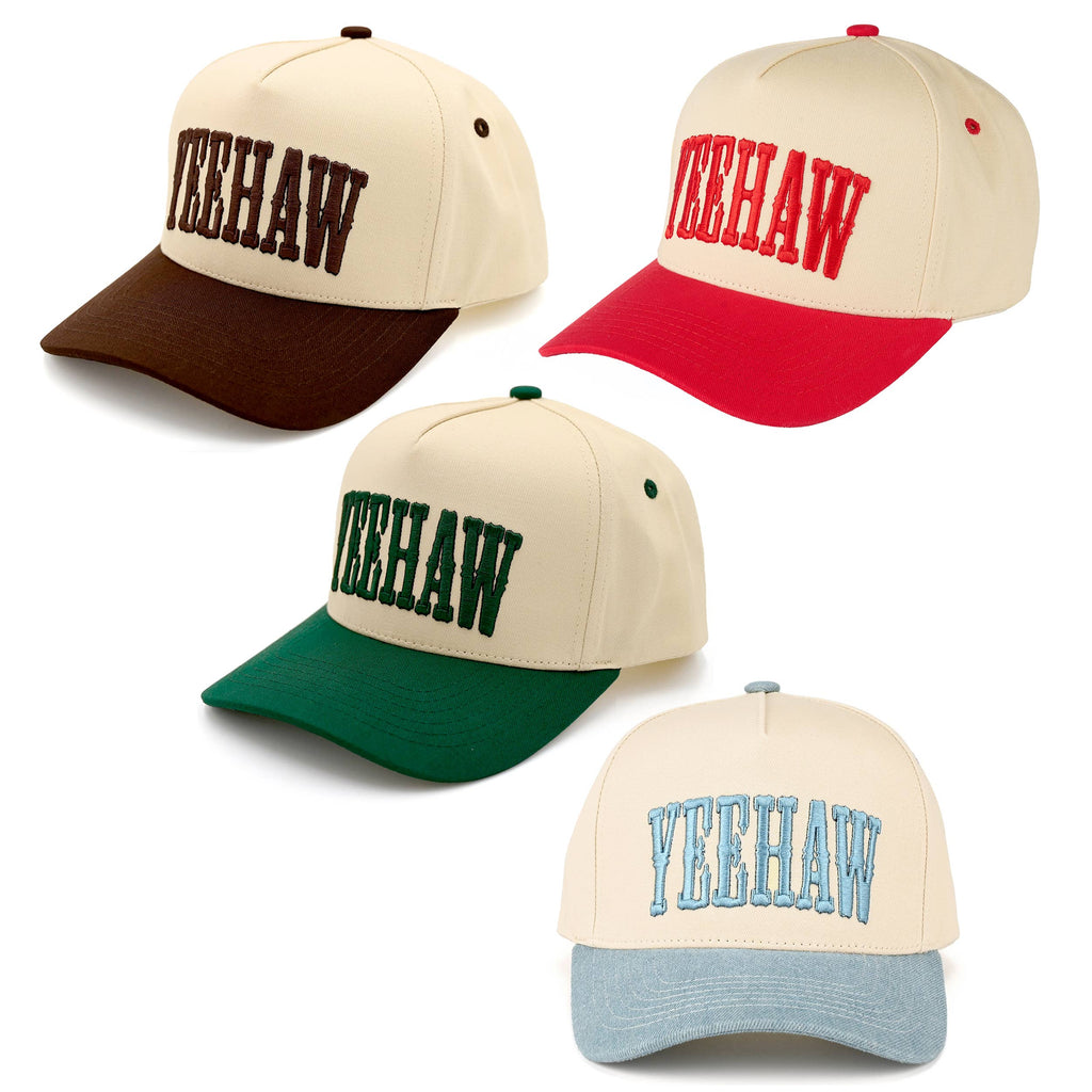 C.C YEEHAW Embroidery Two Tone Cotton Trucker Cap