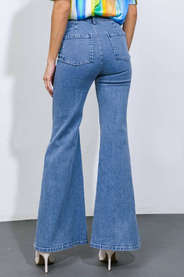 washed denim pant