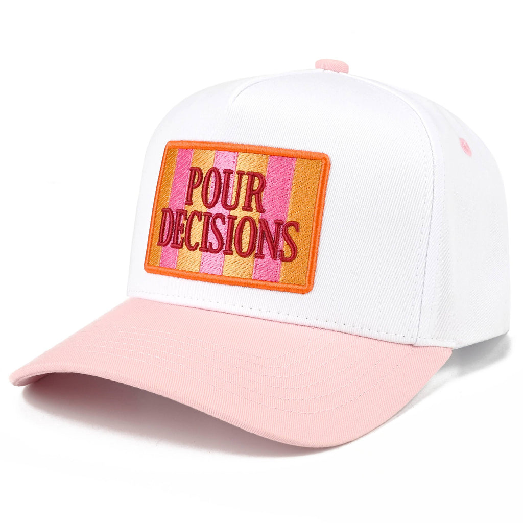 C.C POUR DECISIONS Letter Embroidered Trucker Hat