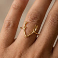Antler Crown Statement Band Ring