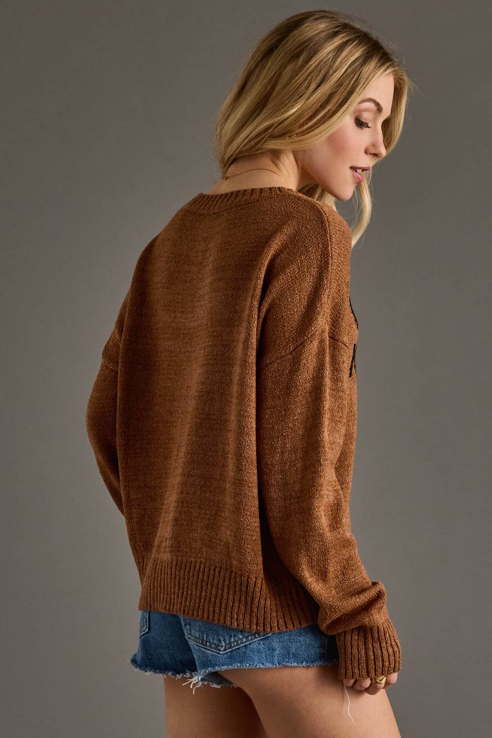 Brown “Whiskey Weather” Sweater