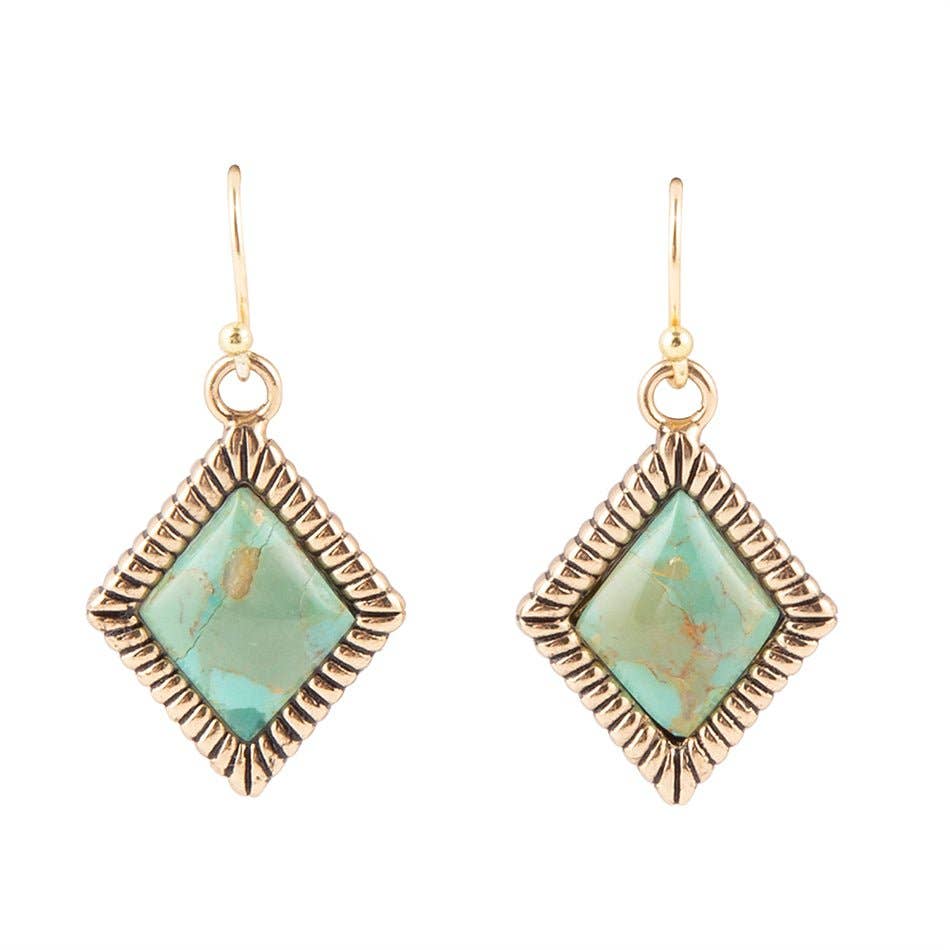 Diamond Days Turquoise Earrings