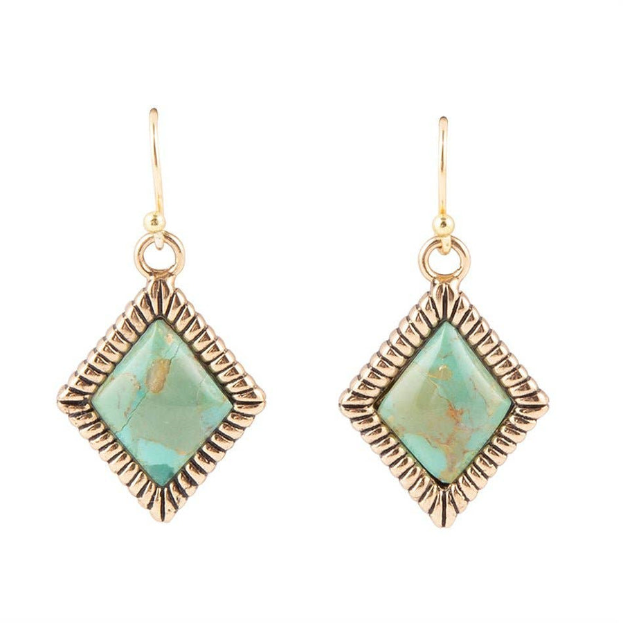 Diamond Days Turquoise Earrings