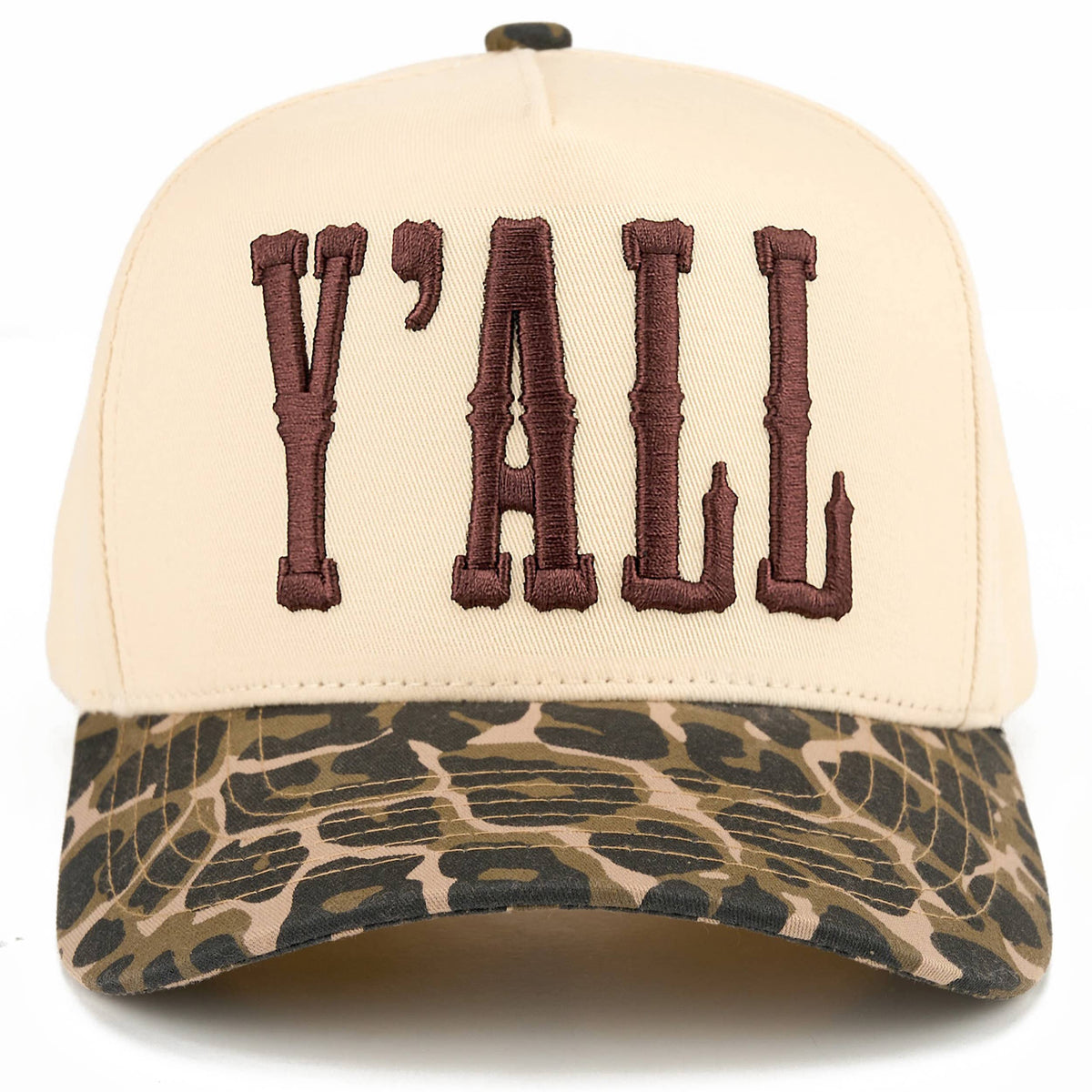 C.C Y'ALL Letter Embroidered Two Tone Trucker Hat